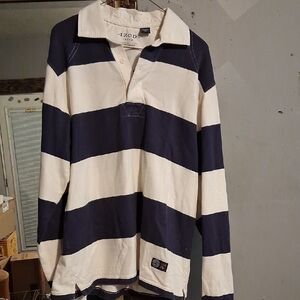 IZOD Men's Bold Navy and White Polo Shirt